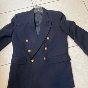 Gorgeous, navy blue boys, sports jacket.